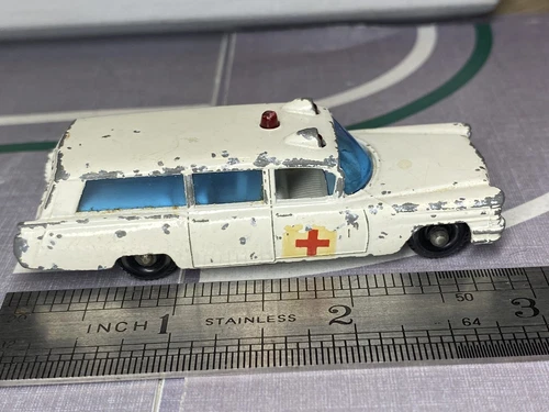 Matchbox Cadillac S & S Ambulance No.54 1964 MB Car Lesney