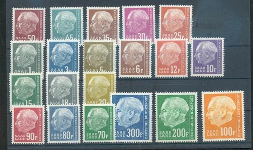 Saar Heuss 409/28 set MNH mint never hinged 55EUR
