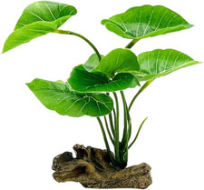 Fish Tank Decor Aquarium Decorations Ornaments Betta Leaf Pad Hammock 6Inch Plas