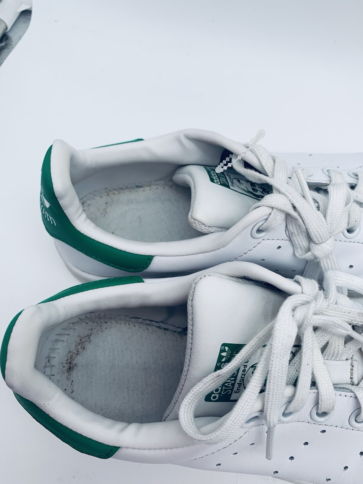 Adidas Original Stan Smith White Green size 4.5 Tennis Shoes thumbnail 8