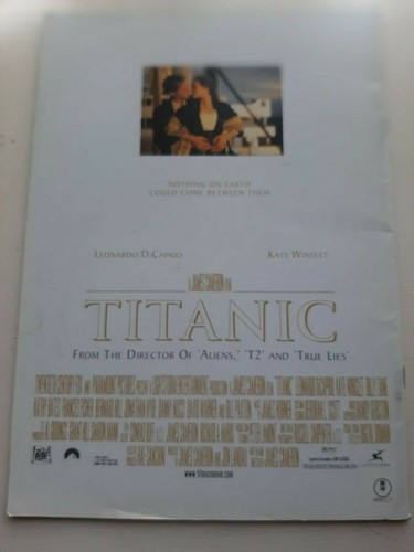 Titanic 1997 Leonardo DiCaprio, James Cameron, Kate Winslet - Japan Movie Program - Bild 2 von 2