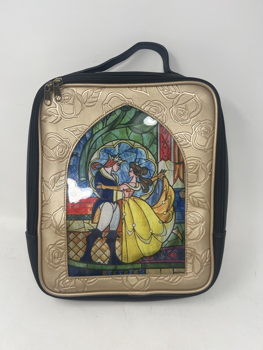 Loungefly Disney BEAUTY And BEAST Stained Glass Rose Gold Pin Mini