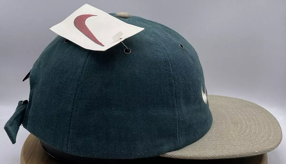 Casquette chapeau vintage Nike adulte unisexe vert swoosh taille unique neuf ave