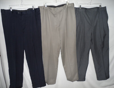 42x32 Black Gray Navy Comfort Expandable Stretched Elastic Waist Men ...