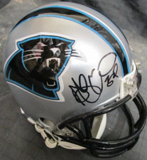 DeANGELO WILLIAMS CAROLINA PANTHERS SIGNED MINI HELMET BECKETT BAS QR BK78181