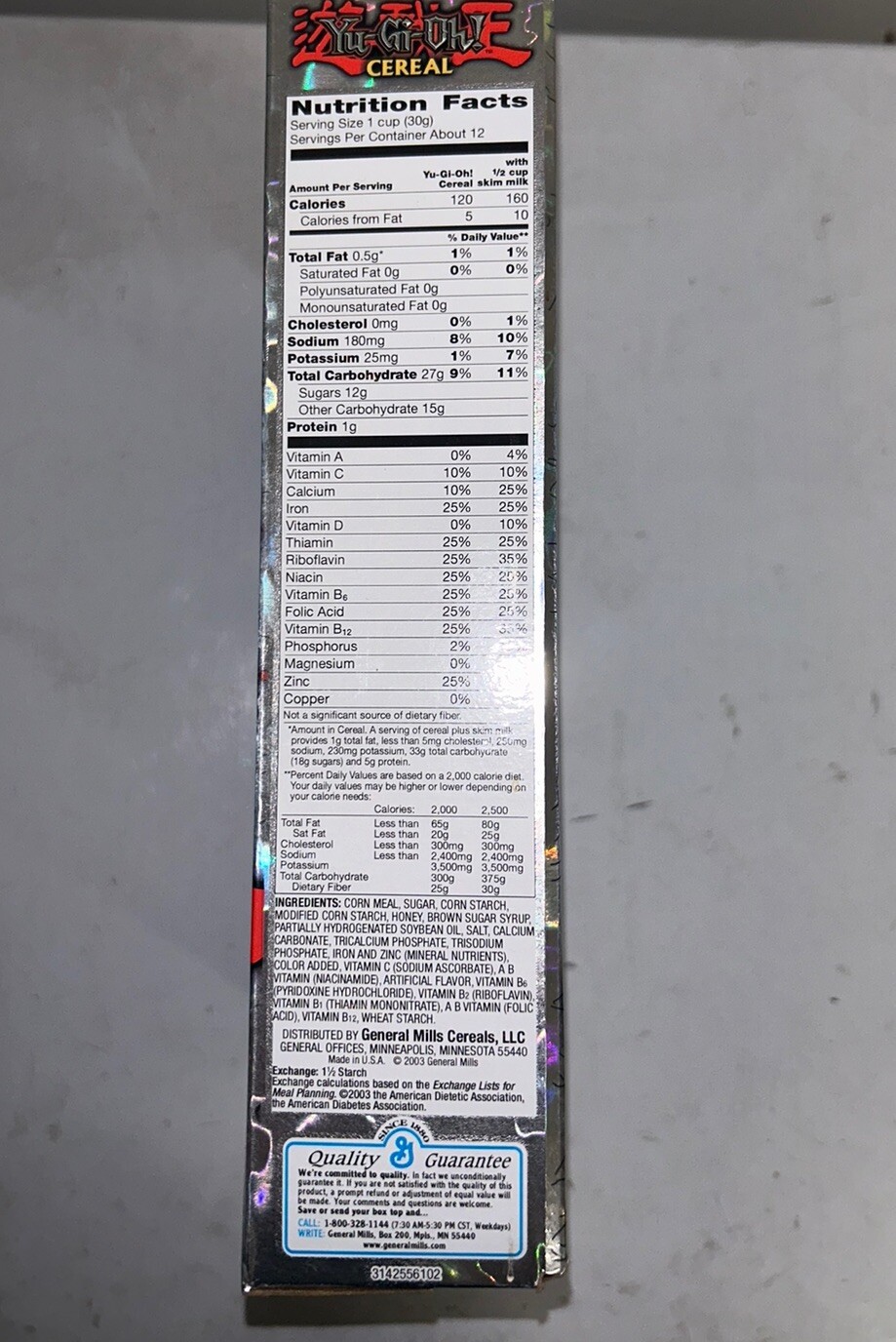 NEW Yugioh Cereal 2003 Box Collectable Foil FULL eBay