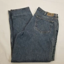 Brooks Sport Men's Mid Rise Tapered Legs Jeans Five Pockets Blue Size 38x32