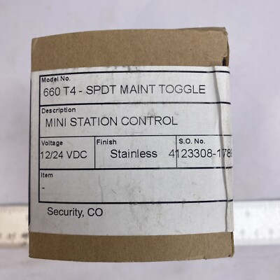 Schlage 600 T4 SPDT Maintained Toggle Stainless Mini Station Control  Switch