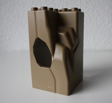 1 x LEGO DUPLO Einzelteile Felsen 4x4x6 31071 hell braun.
