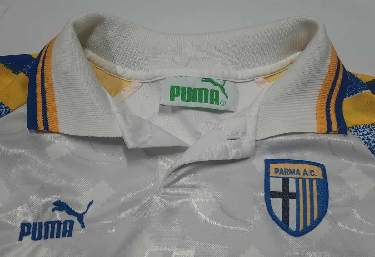Parma A.C. white jersey Authentic Puma Size LARGE 1995-1996
