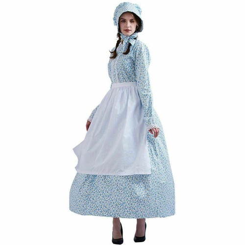 Reenactment Women Dress Colonial Costume Pioneer Dress Puritan Skirt