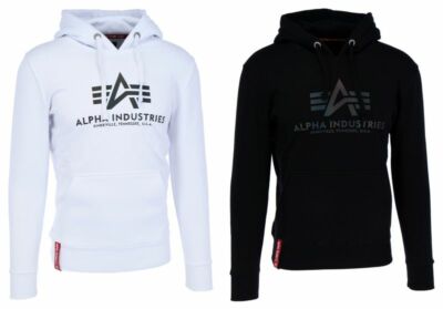 ALPHA INDUSTRIES BASIC HOODY RAINBOW REFLECTIVE PRINT Herren Kapuzenpullover