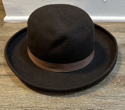 Vintage Brown Wool fedora hat 1950s Fashionable Fedora | Vintage 50s Chocolate Brown Fur  main image 2