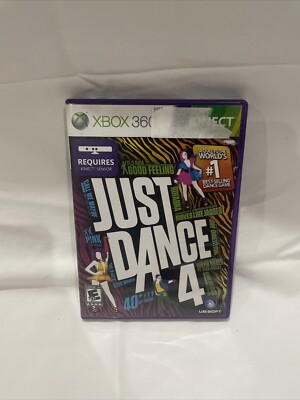 Just Dance 4 (Microsoft Xbox 360 Kinect, 2012) Complete with Manual CIB Tested