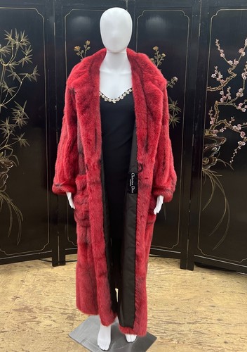 Christian Dior Fourrure Vintage Full Length Double Button Front Fur Coat - Picture 4 of 11