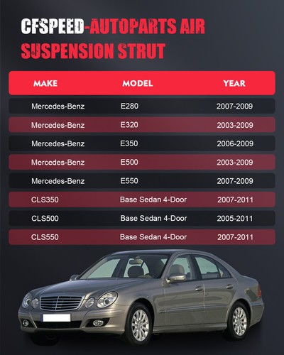 Front Pair Air Suspension Struts For Mercedes W211 E320 E350 E500 CLS500 CLS550 - Picture 6 of 18