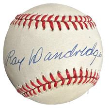 Ray Dandridge Autographed National League Baseball HOF Newark Eagles