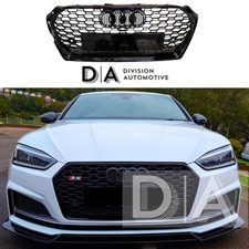 GLANZ SCHWARZ RS5 STIL WABEN GITTER FRONTGRILL FÜR AUDI A5 S5 B9 2016-2020 UK