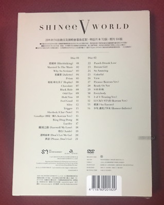 SHINee WORLD V in SEOUL Taiwan 2-DVD+32-page postcard+6 cards