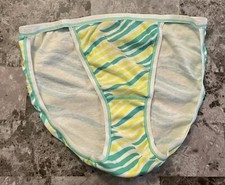 NWT VICTORIA'S SECRET M ZEBRA 100 COTTON VINTAGE RARE STRING BIKINI PANTIES