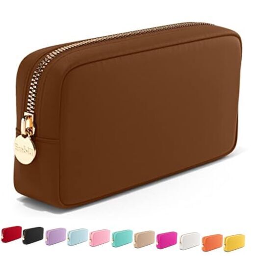 Travel Makeup Bag Small Chocolate Cosmetic Toiletry Organizer  -image