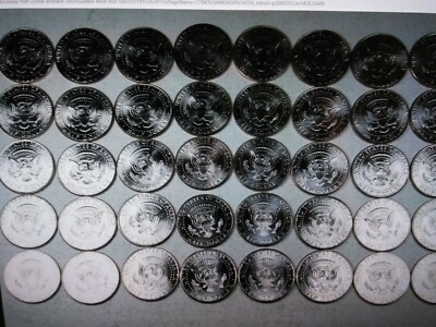 COMPLETE BRILIANT UNCIRCULATED SET OF KENNEDY HALF DOLLARS 2001-2025-p&d-50 COIN