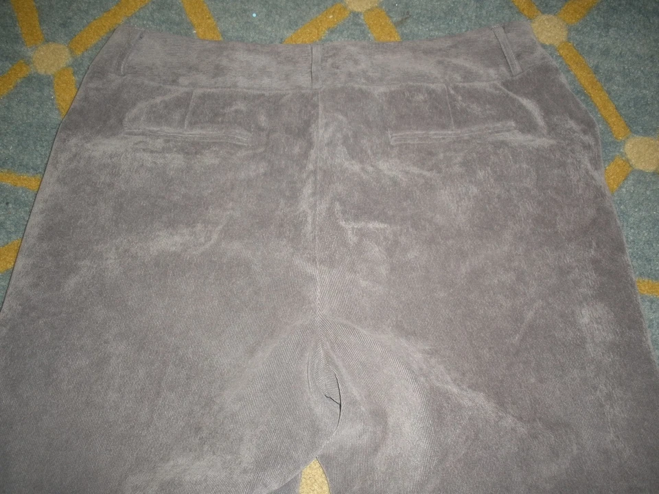 Larry Levine Pantalón Pana Gris Mujer Talla 10 Foto 3 de 4