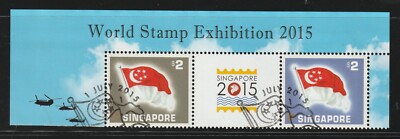 トラ様　ご確認用 2015 SINGAPORE 2015 World Stamp Exh (4th Issue) Horizontal Pair