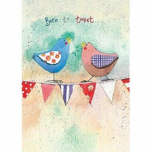 funny bird card Alex Clark born to tweet