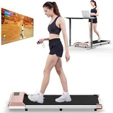 Under Desk Treadmill Low Noise 2 In 1 Treadmill Pink Walking Pad For Home Office