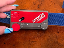 Vintage 1986 Red Sony Walkman Sportsband FM Radio RARE 