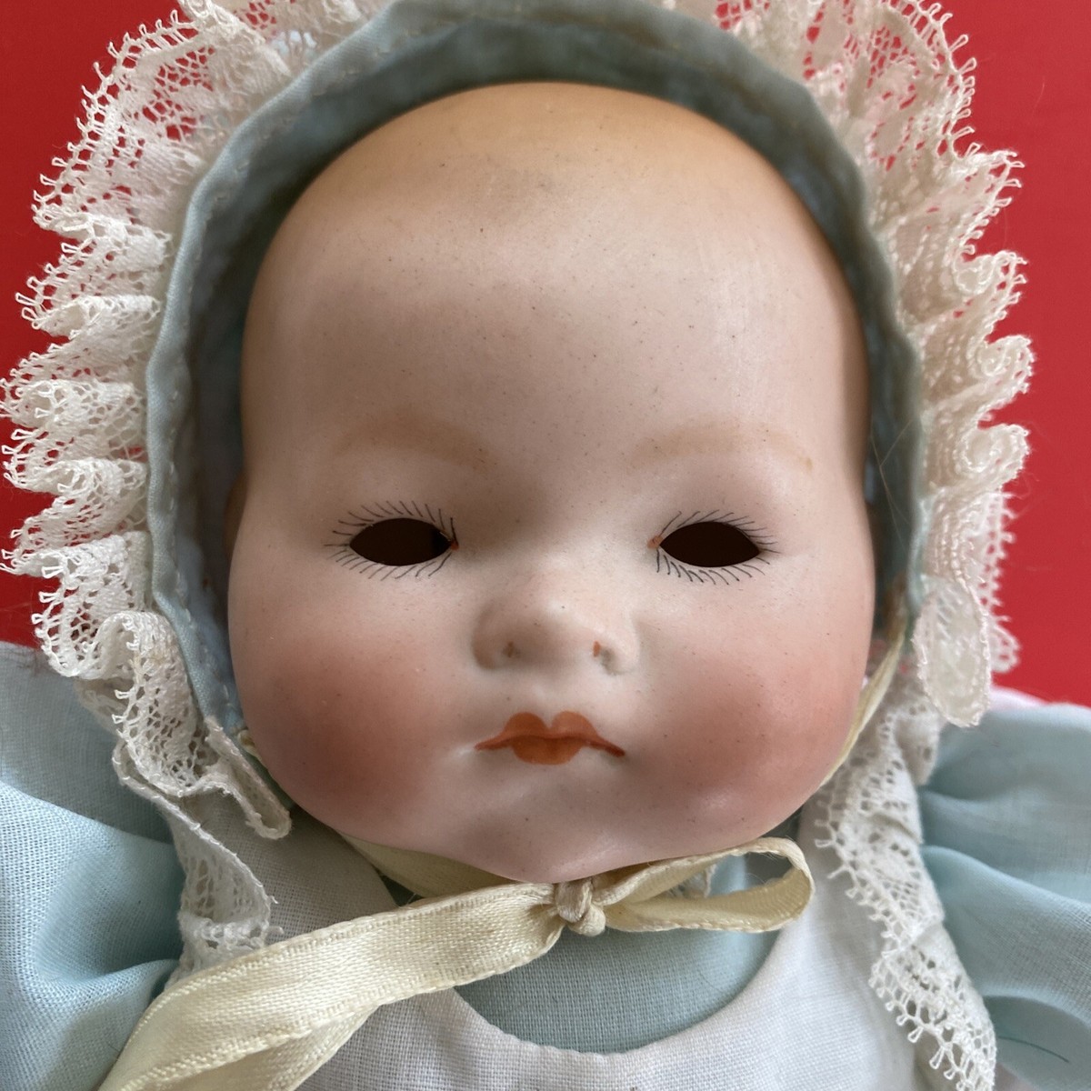 Antique Porcelain Baby Doll Squeak Cry Box Needs Eyes Repaired | eBay