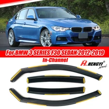 In-Channel For BMW 3 Series F30 2012-2019 Rain Guard Window Visor Vent Deflector