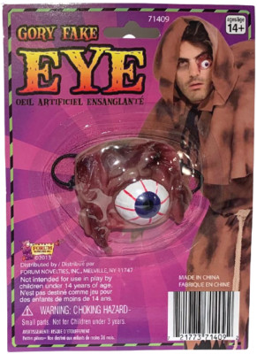 GORY FAKE EYE PATCH Hunchback Eyeball Cover Scary Monster Costume Pirate Blood 