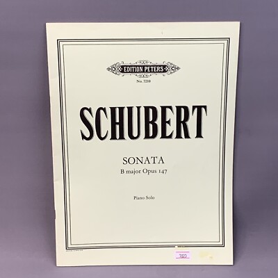 Edition Peters No. 7210: SCHUBERT: Sontata B major, Opus 147  Piano Sheet Music