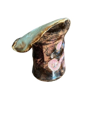 Vintage Studio Art Pottery Bowl, Vase, Sculpture- Beautiful Glaze Finish Signed - Picture 3 of 11