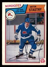 1983 OPC O-Pee-Chee Hockey #302 Anton Stastny Signed Autograph (no COA) *d2