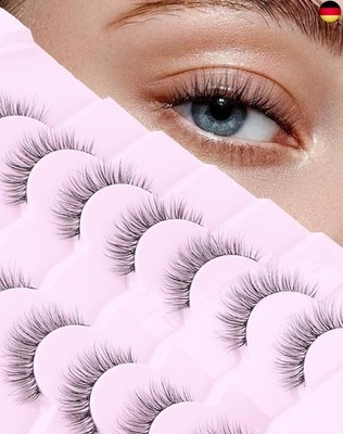 Onlyall Wispy Lashes Natürlicher Look Kurze Wimpern Leichtes Volumen Falsche