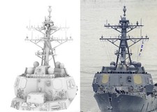 3D 1/700 USS Arleigh Burke Destroyer Superstructure Deck Accessories Unpainted