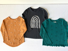 Cat Jack Lot of 3 Tops Long Sleeves Toddler Girls Size 5T Multi-Color Cotton