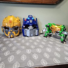 Transformers 2 in 1 Mask Optimus Prime Bumble Bee Dinobot blaster