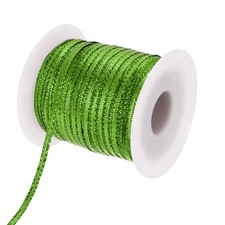 100m Hair Strings for Braids Polyester Metallic Hair Braiding String Green