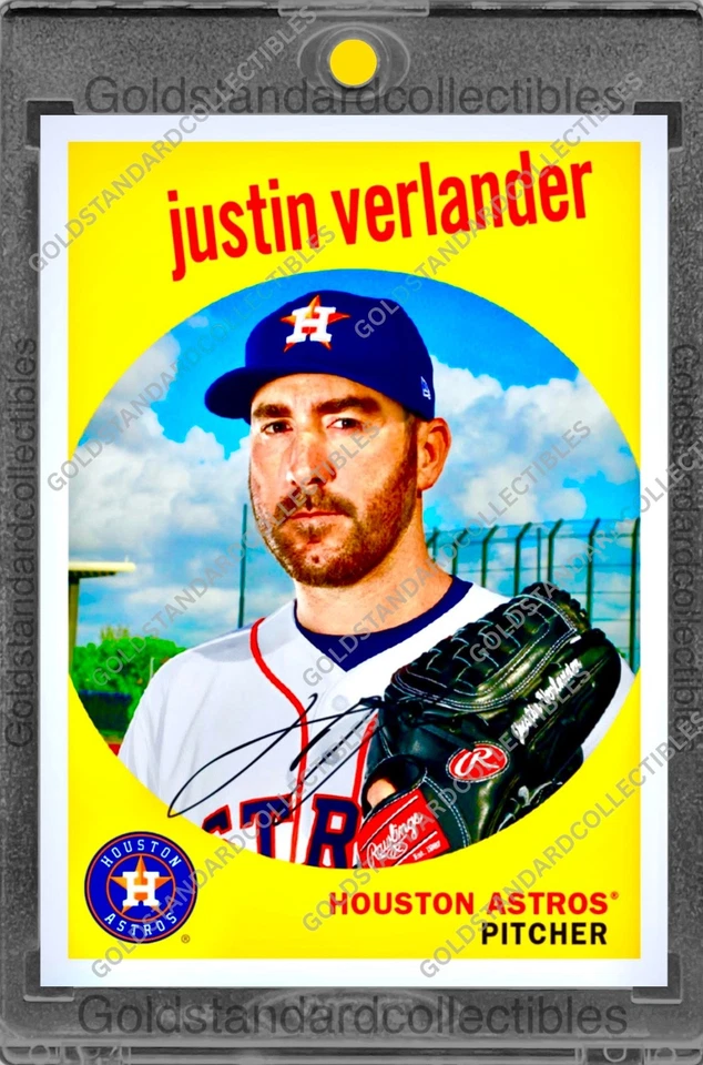 Tarjeta de inversión Justin Verlander RARA TOPPS SSP ASTROS SALÓN DE LA FAMA MVP COMO NUEVA Foto 2 de 2