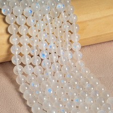 Rainbow Moonstone Beads Genuine Natural Round Gemstone Beads For Jewelry Making
