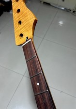 Minor flaw J Bass style 20frets Electric bass neck Roasted Flame Maple Rosewood