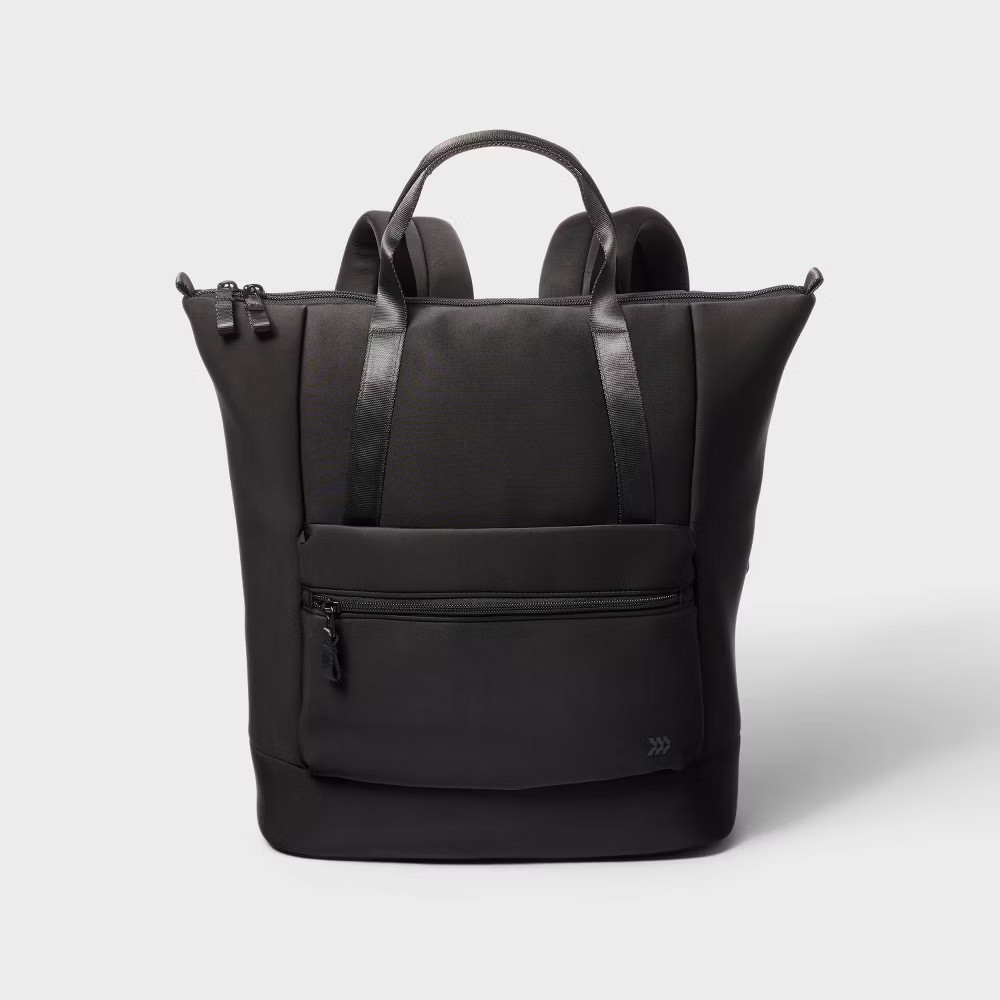 Faux Neoprene Backpack Black - All in Motion