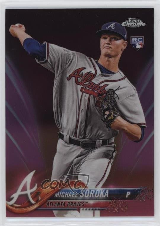 2018 Topps Chrome Update Target Exclusive Pink Refractor Mike Soroka #HMT16 x0z
