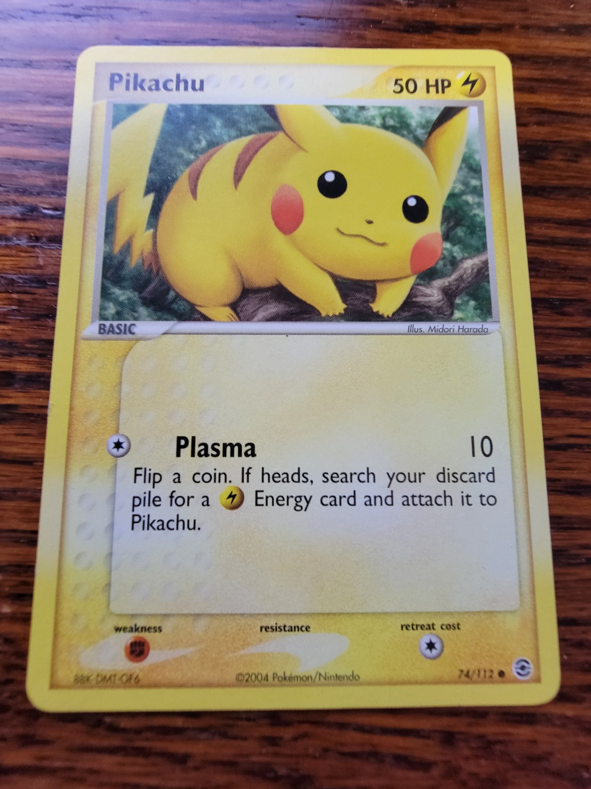 Pikachu 74/112 EX FireRed & LeafGreen Nintendo Pokemon Card LP