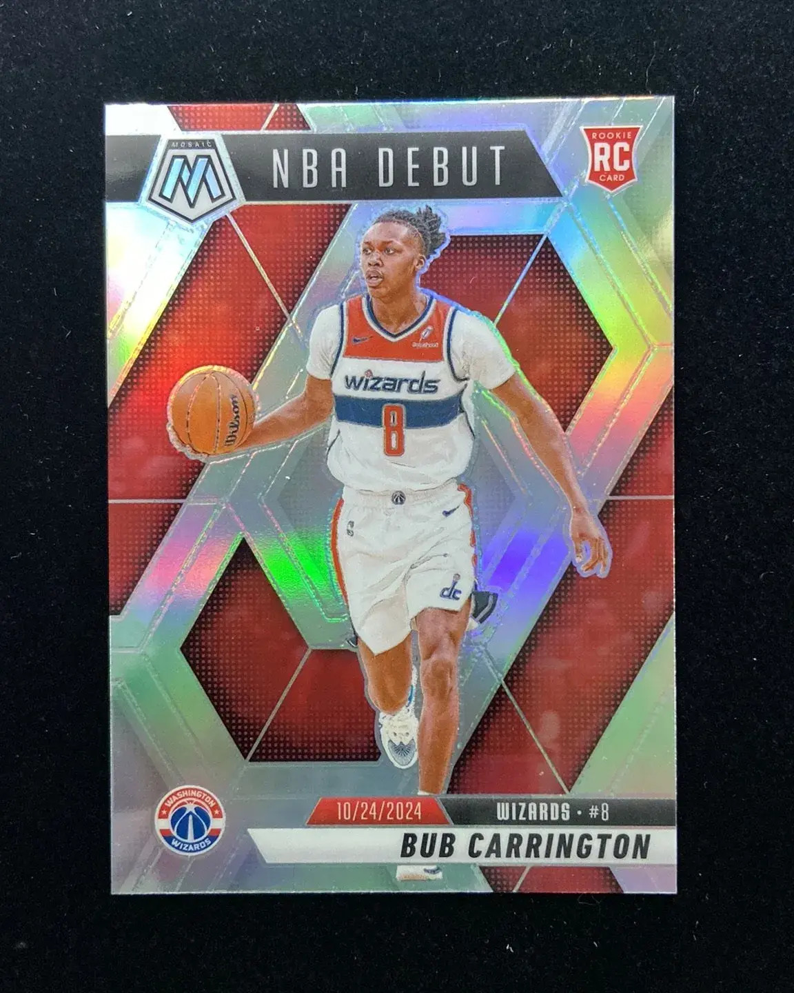 2024-25 Panini Mosaic NBA Debut Bub Carrington #259 Silver Prizm RC L32 -AB74