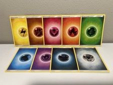 SM Unnumbered Basic Energy Complete Set With Fairy Energy Pokemon TCG NM-MP